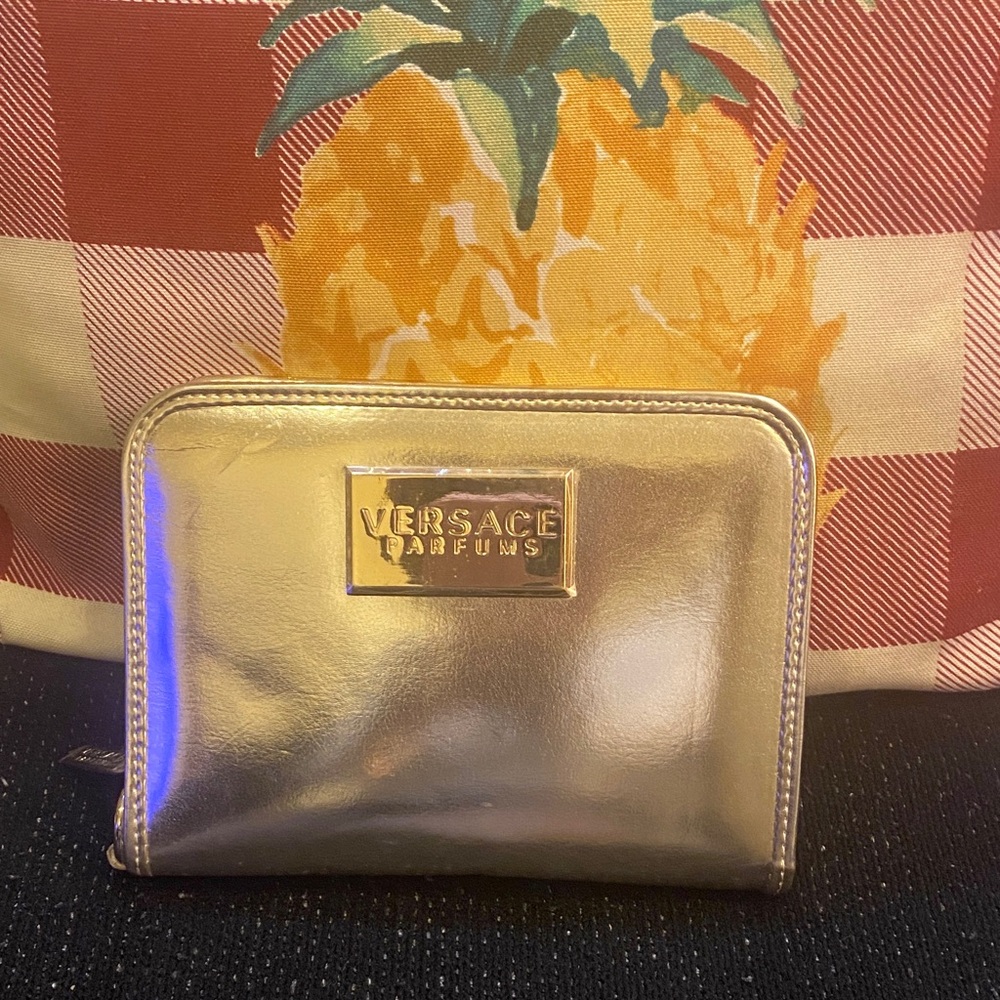 Versace Metallic Gold Cosmetic Bag